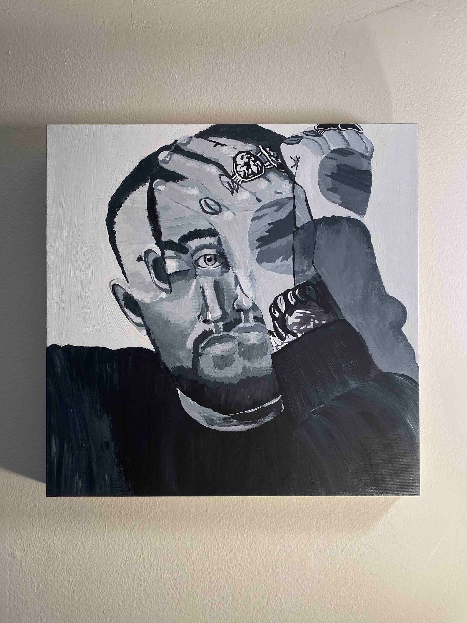 Mac Miller Circles Album Portrait Art Canvas Painting | Etsy