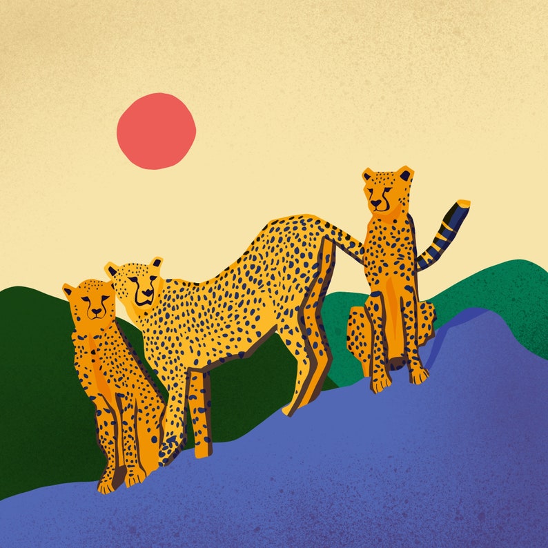 Three Happy Cheetas Friends T-Shirt