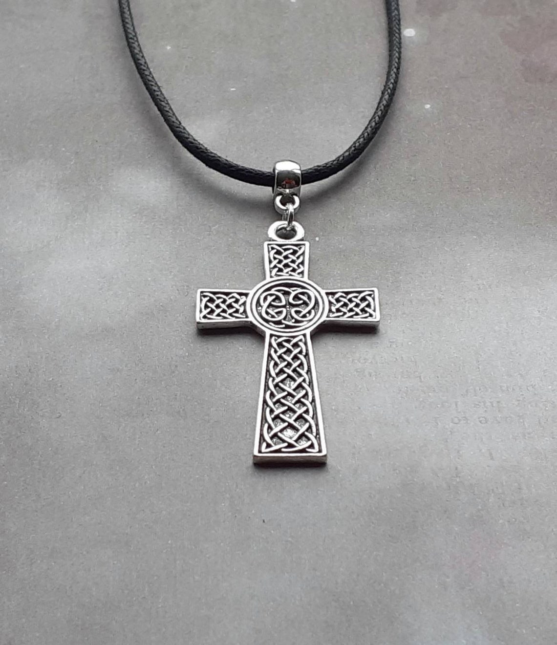 Cross Necklace On Cord 