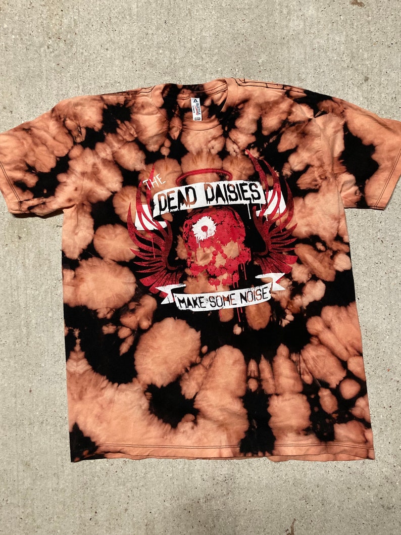 Up-Cycled The Dead Daisies Bleach Dyed T-Shirt