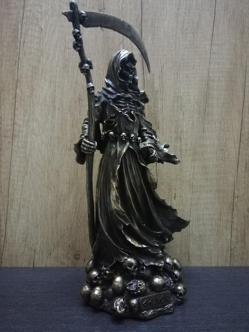 Free Tracking Number Charon Charos 29cm The ferryman of Hades Ancient Greece Resin and Bronze Statue with Unique Details Free Shipping