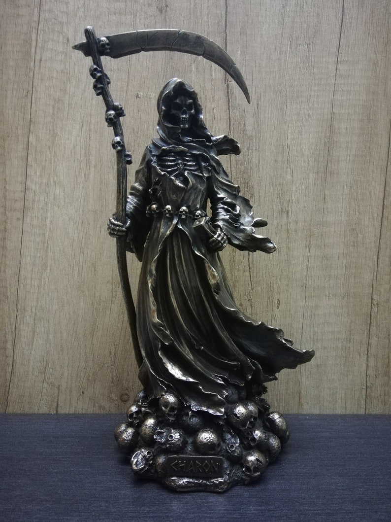 Free Tracking Number Charon Charos 29cm The ferryman of Hades Ancient Greece Resin and Bronze Statue with Unique Details Free Shipping
