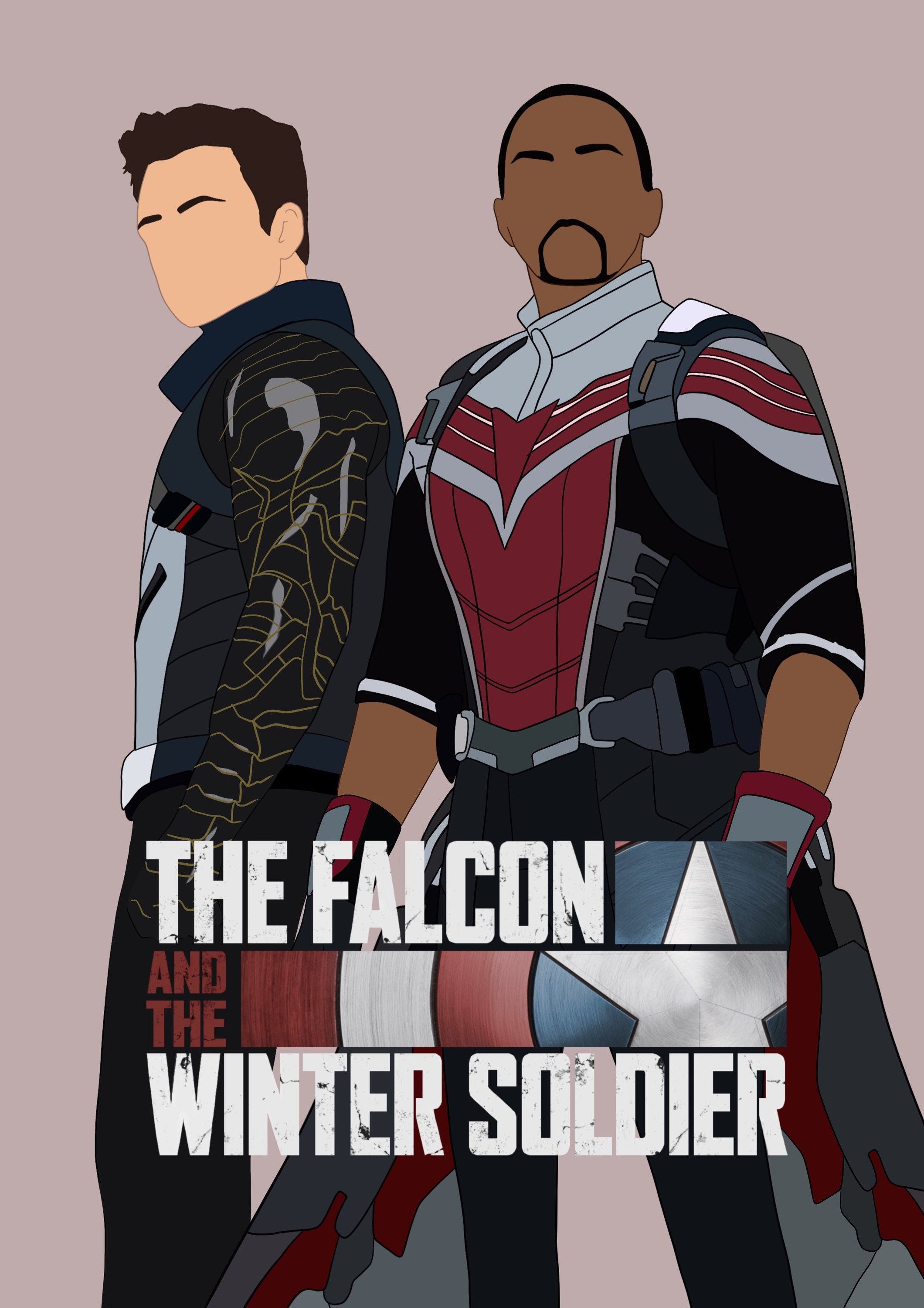 The falcon and the winter soldier bucky barnes sam anthony | Etsy