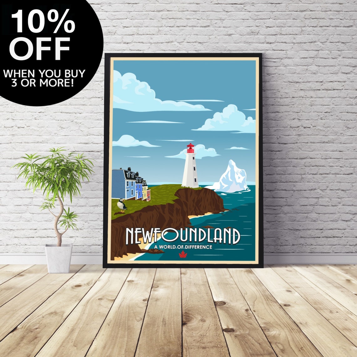 Newfoundland Canada Travel Poster | Etsy