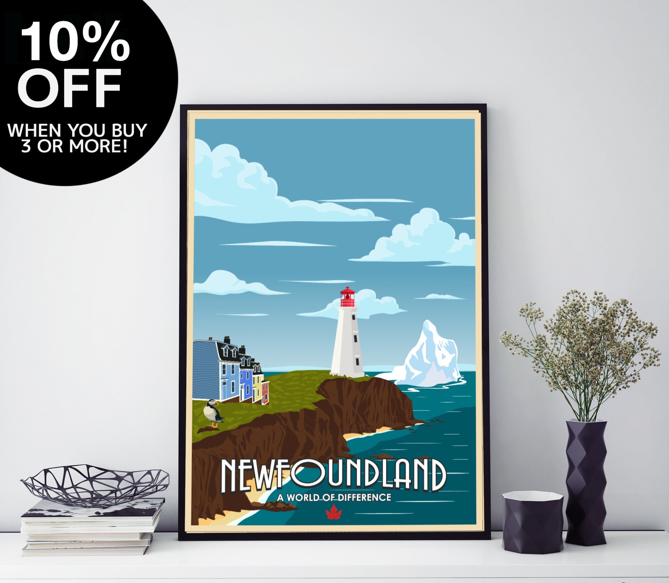 Newfoundland Canada Travel Poster | Etsy