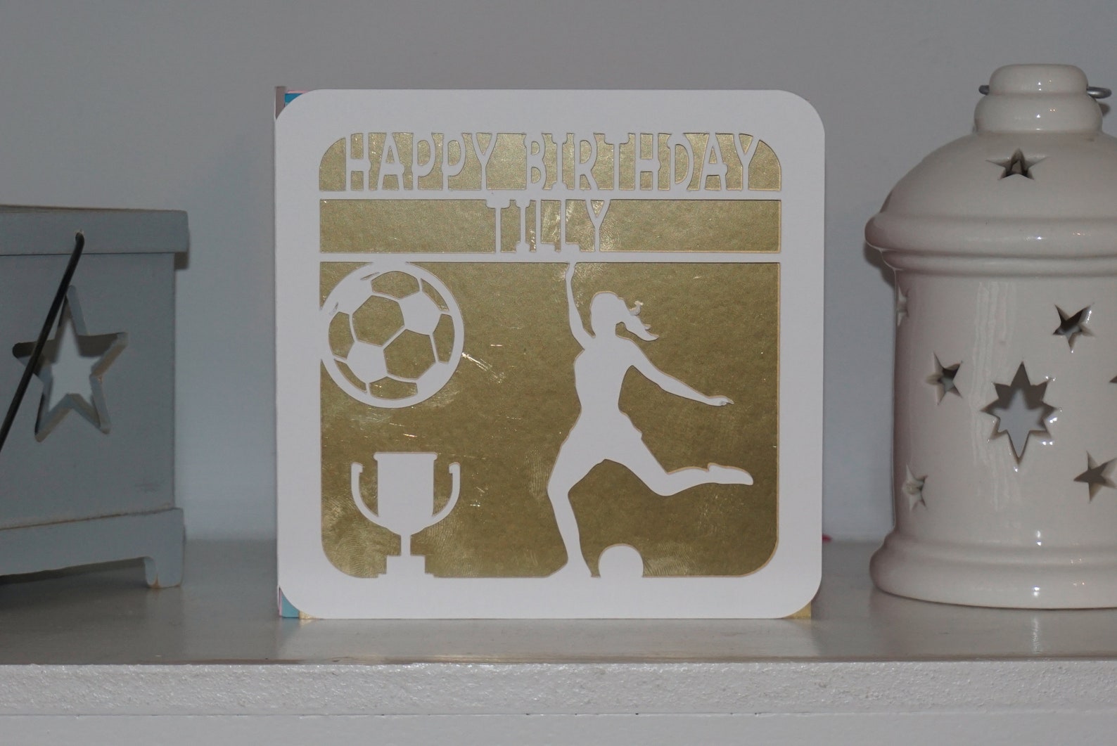 Personalised Girls Football Birthday Card | Etsy