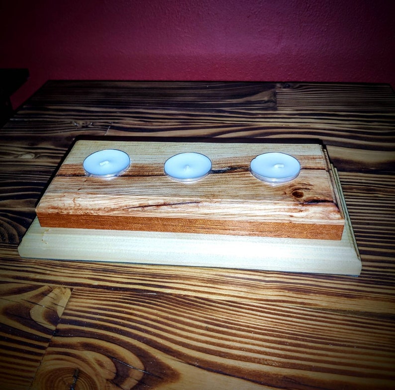 Tea Light Candle Holder Wood Candle Holder Handmade /& Handcrafted Candle Stand Simple Minimalist Sleek Decor Decoration