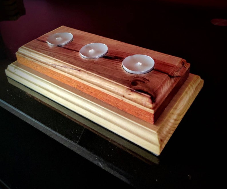 Tea Light Candle Holder Wood Candle Holder Handmade /& Handcrafted Candle Stand Simple Minimalist Sleek Decor Decoration