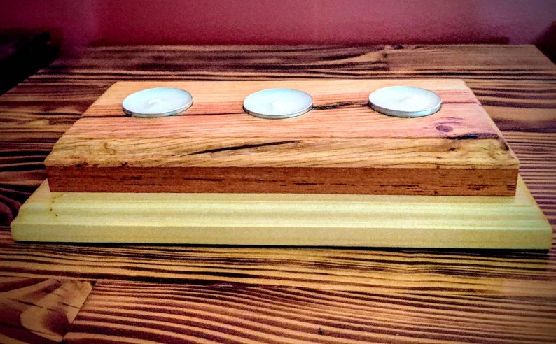 Tea Light Candle Holder Wood Candle Holder Handmade /& Handcrafted Candle Stand Simple Minimalist Sleek Decor Decoration
