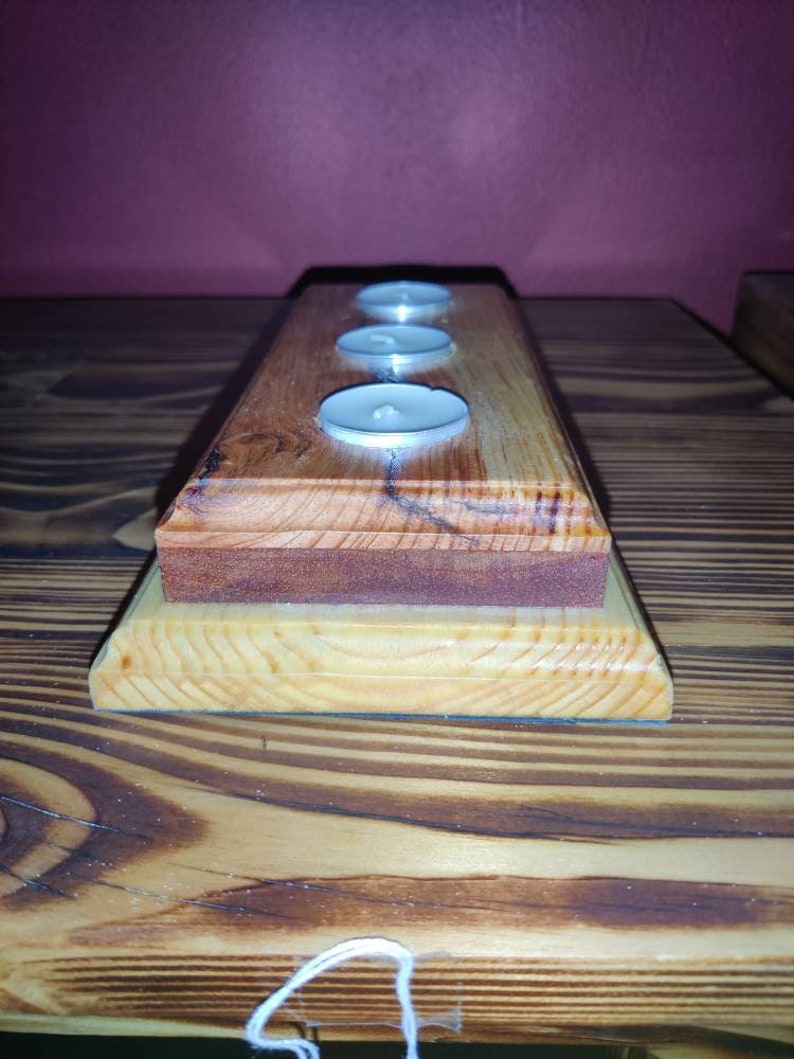 Tea Light Candle Holder Wood Candle Holder Handmade /& Handcrafted Candle Stand Simple Minimalist Sleek Decor Decoration