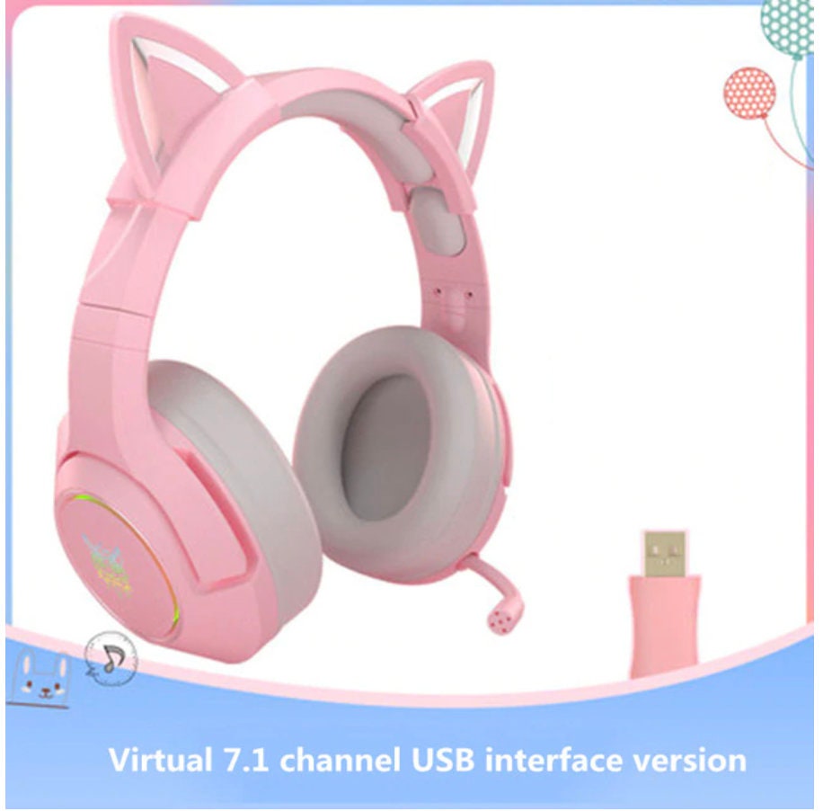 Cute Kawaii Cat Ears Gaming Headset Gaming Headset for PC | Etsy