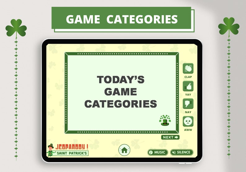 St Patricks Day Games Virtual St Patricks Day Trivia Games PC /& Mac with SCOREBOARD St Patricks Jeopardy St Patricks Zoom Games