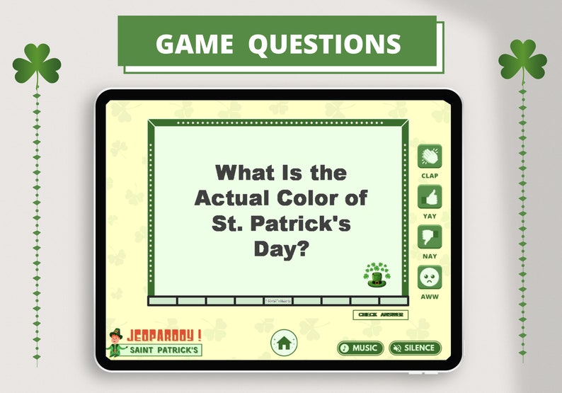 St Patricks Day Games Virtual St Patricks Day Trivia Games PC /& Mac with SCOREBOARD St Patricks Jeopardy St Patricks Zoom Games