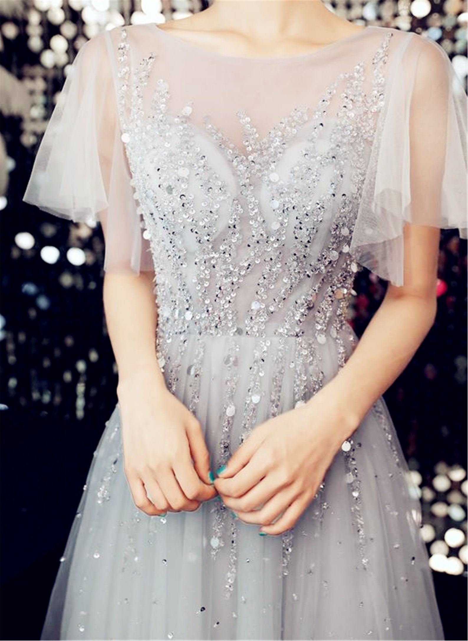 soft tulle gown