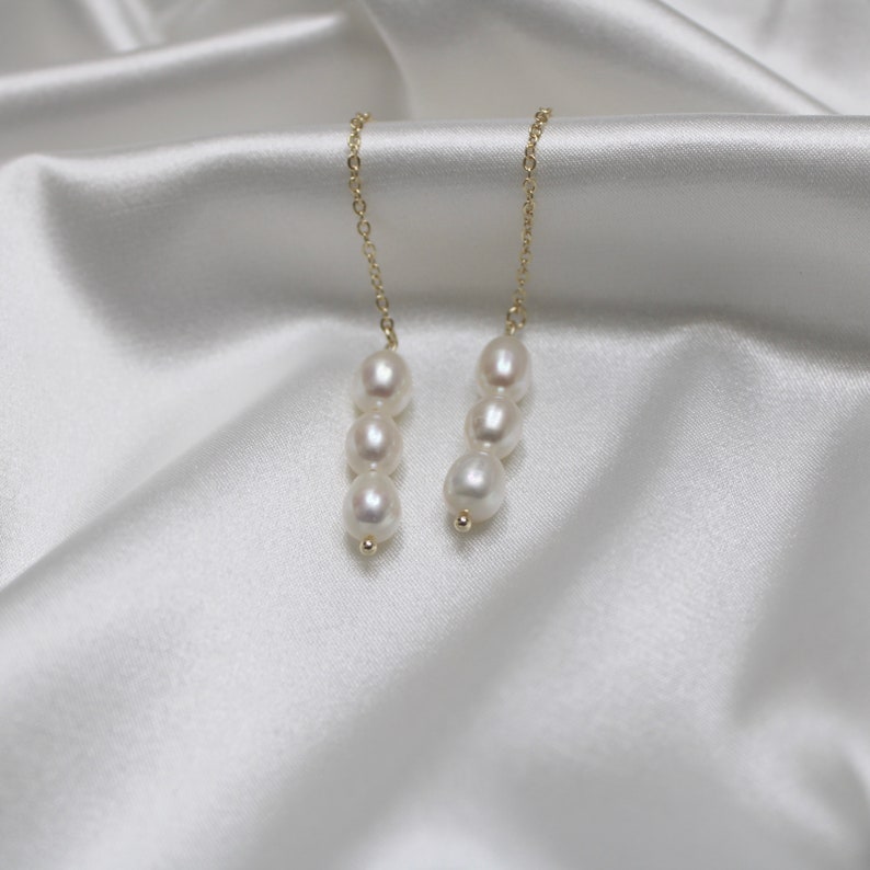 Handmade Jewelry 14k Gold Plated Pearl Necklace Everyday Jewelry June Birthstone Gift Bridesmaid Gift Minimalist Jewelry