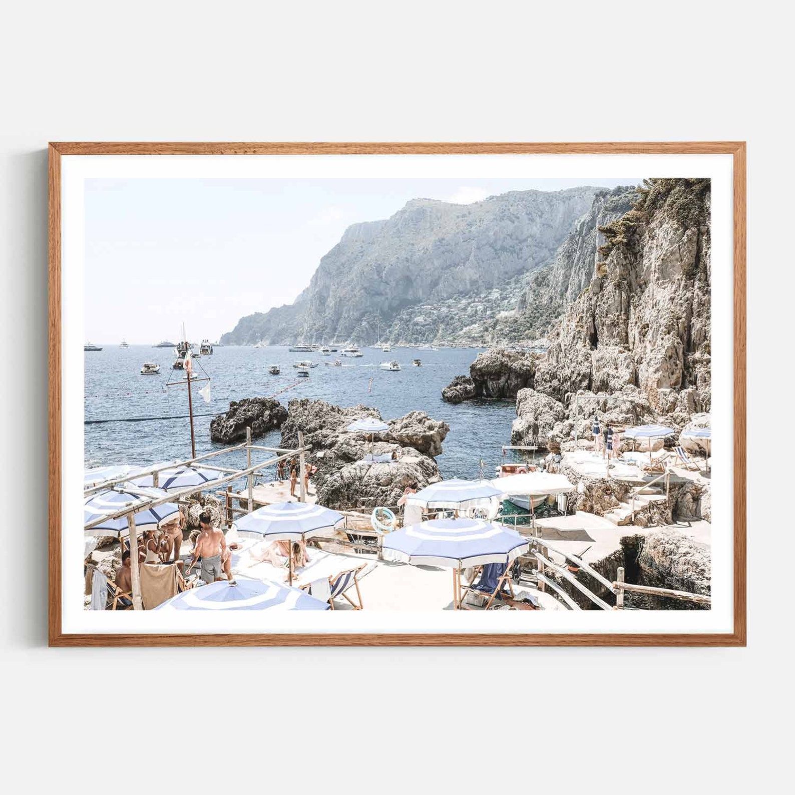 Amalfi Coast Print Travel Wall Art Positano Framed Beach Etsy