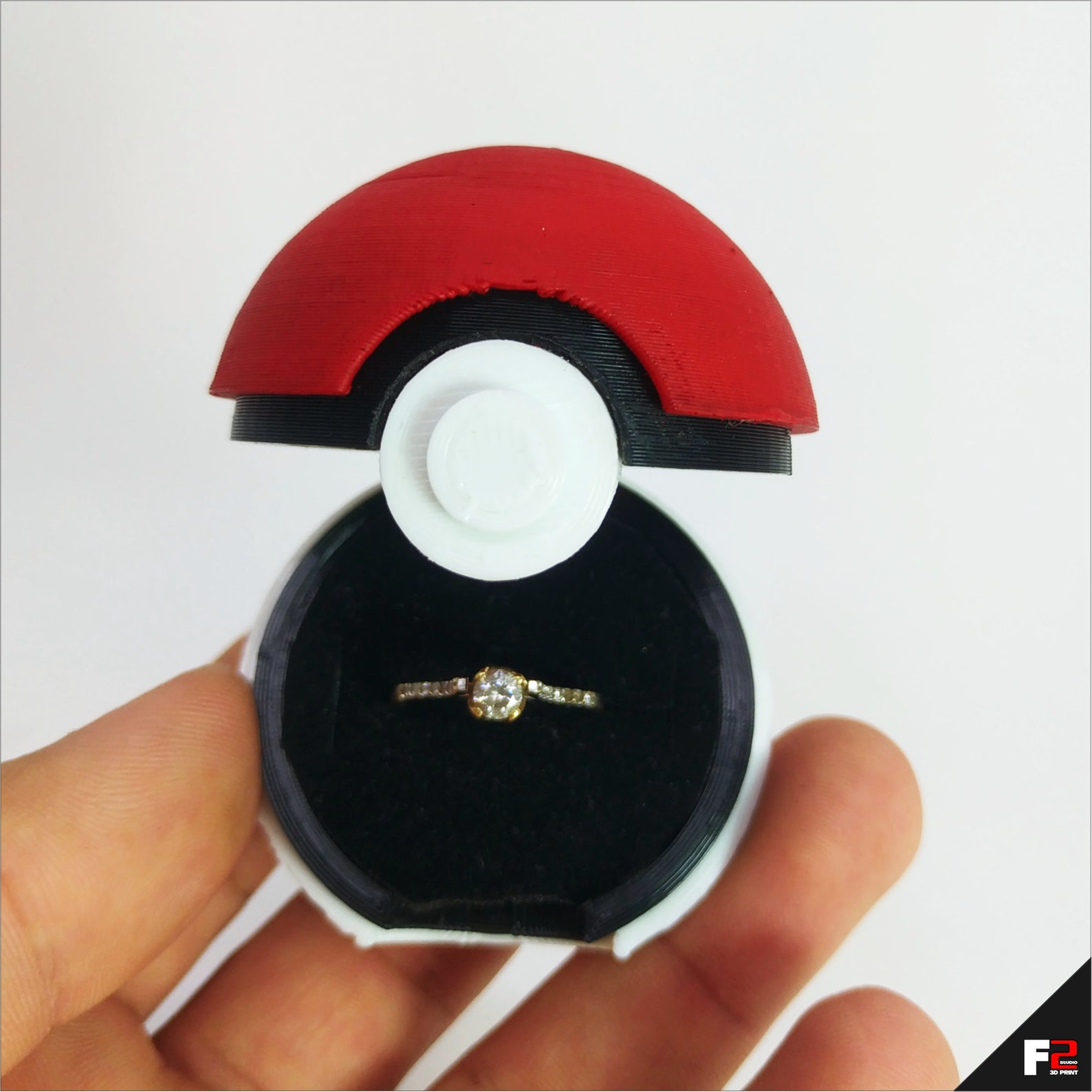 Pokeball Ring Box Mother's Day Gift 3d Printed Etsy