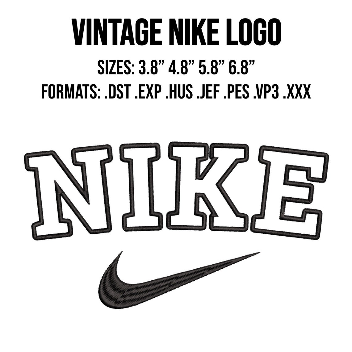 Vintage Nike Logo Embroidery File | Etsy
