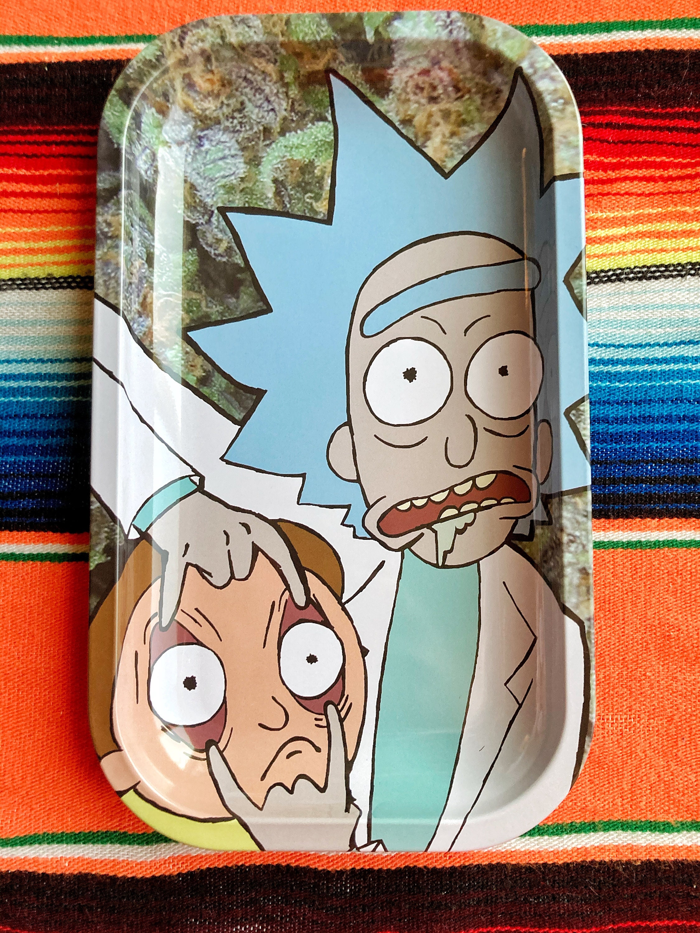 Rick and Morty Medium Rolling Tray 10.6in x 6.3in Look Morty Etsy