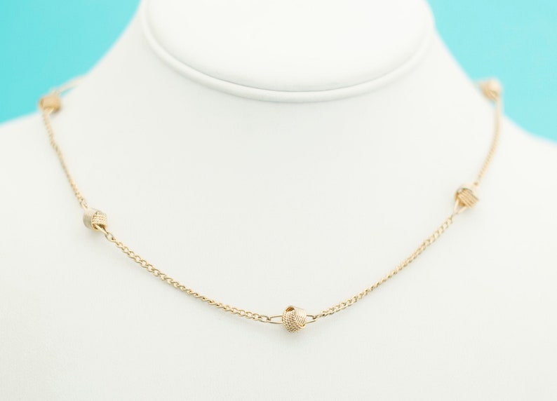 Vintage Gold Choker Necklace 16 Inches by Avon E11