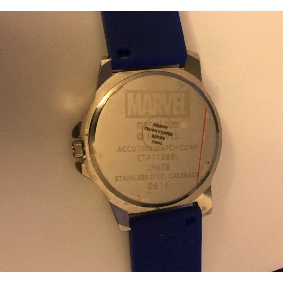 Marvel Accutime Watch Corp Captain America Logo Etsy