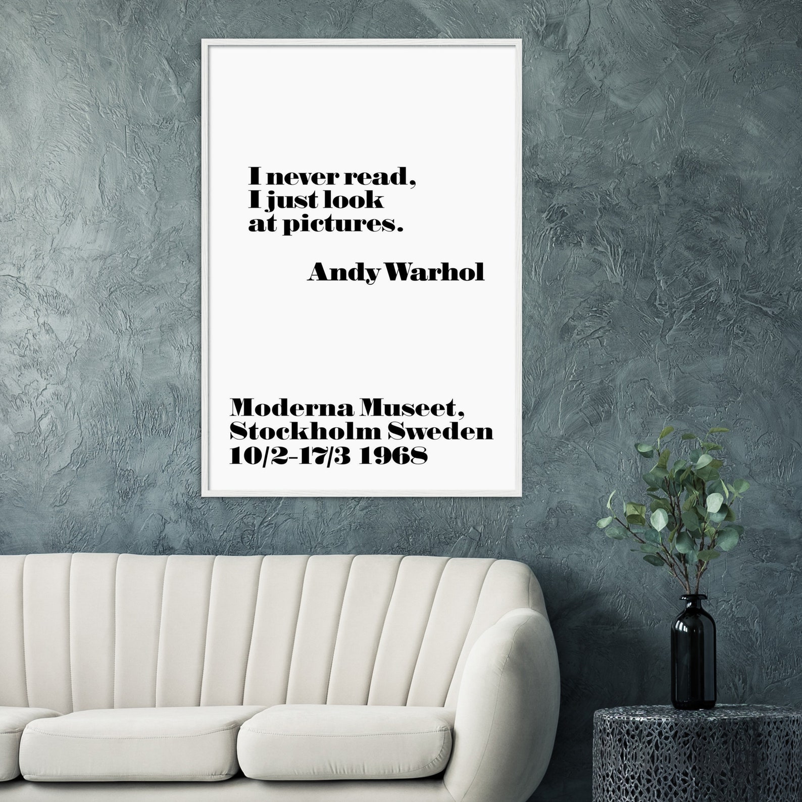 andy warhol i never read poster