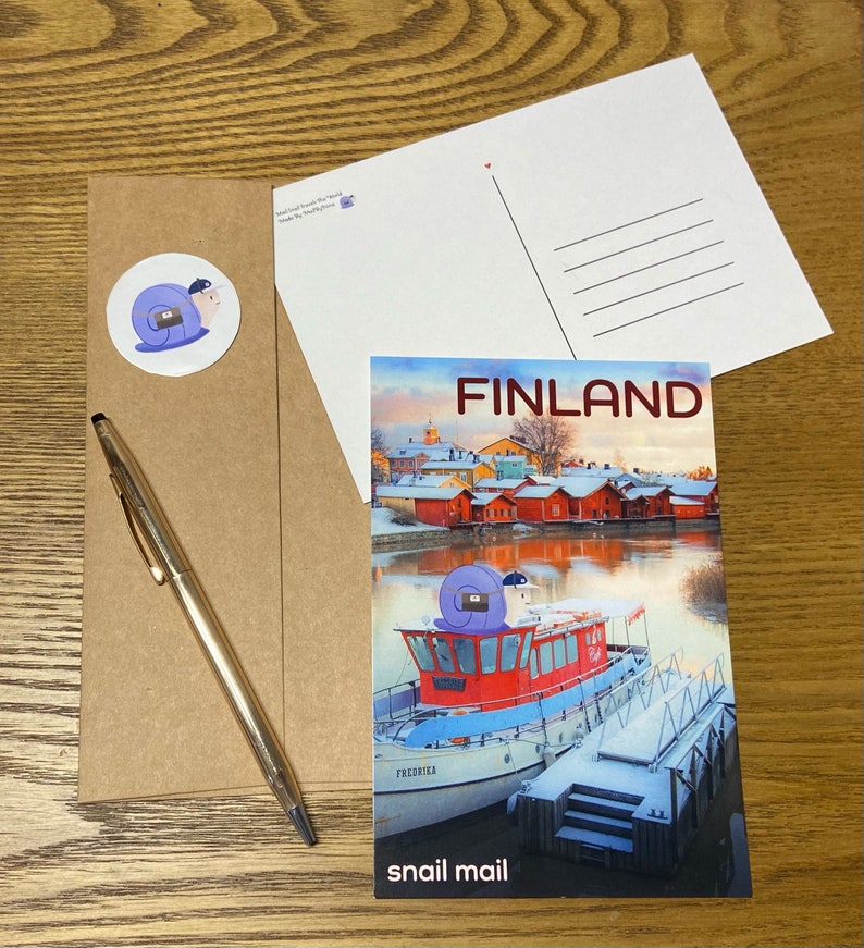 Mail Snail Travels The World Finland
