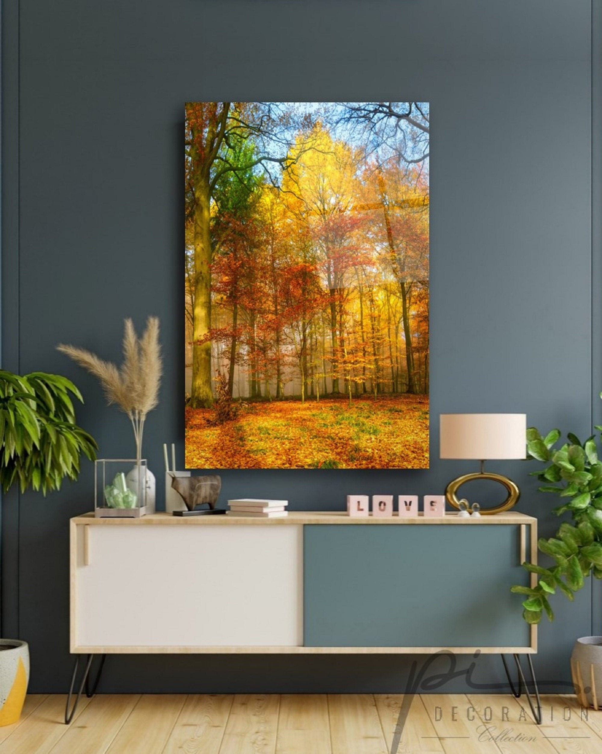 Modern home decor wall glass art glass art wall decor | Etsy