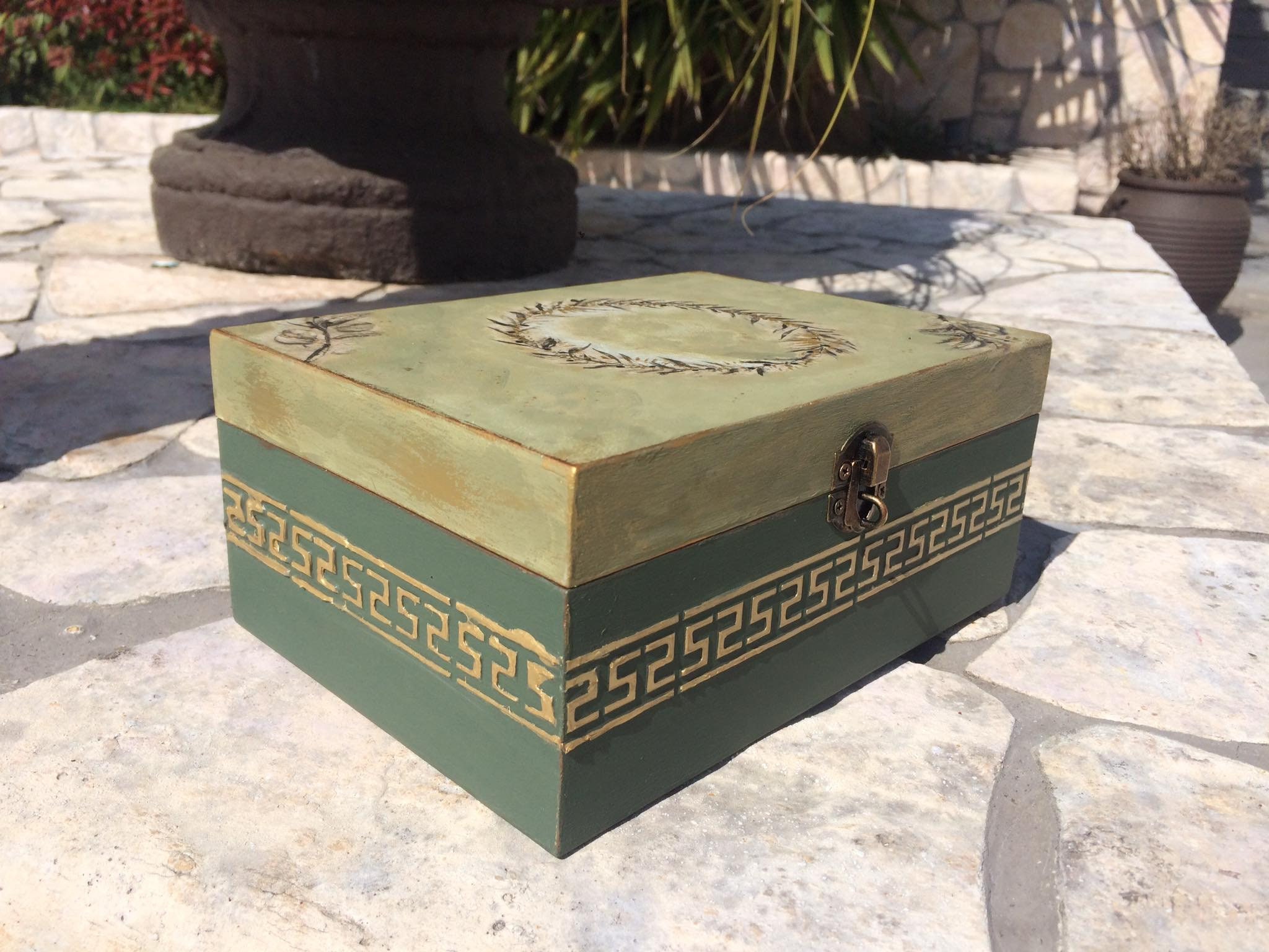 Ancient Greek Box/Greek Pattern/Olive Wreaths of Ancient Etsy