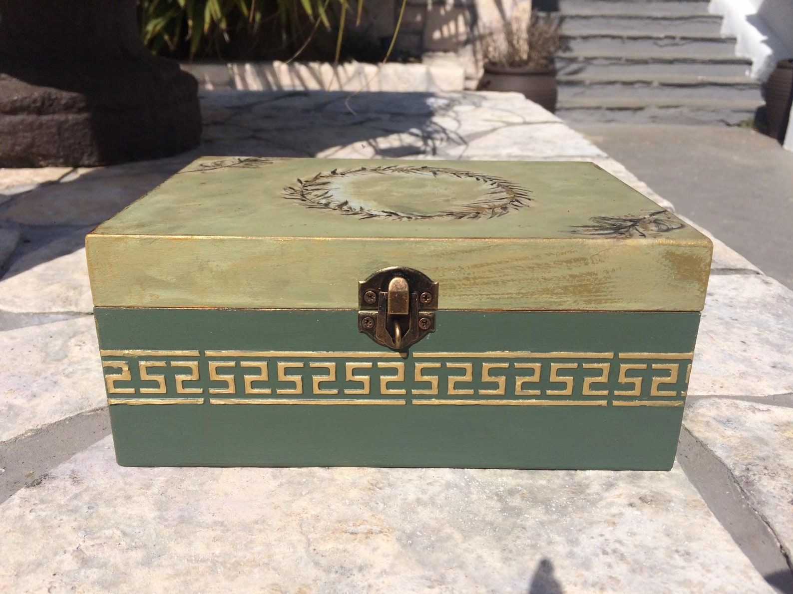 Ancient Greek Box/Greek Pattern/Olive Wreaths of Ancient Etsy