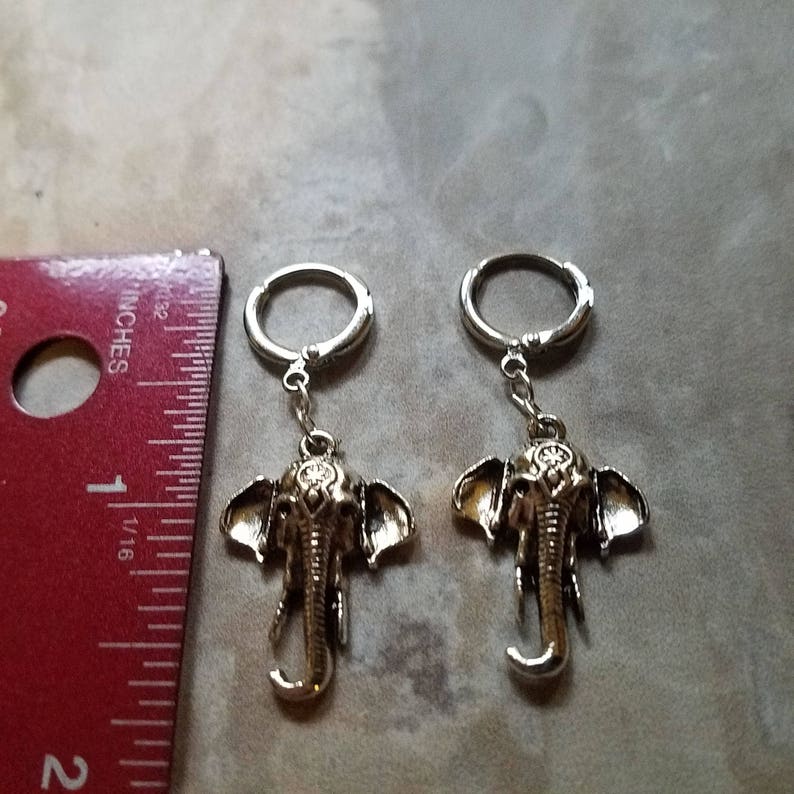 Cute Rhinestone Alloy Elephant Drop Dangle Earrings