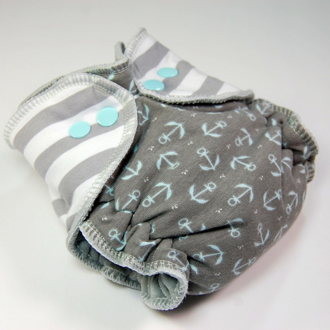 Custom Cloth Diaper or Cover Combo Print Grey and White Etsy