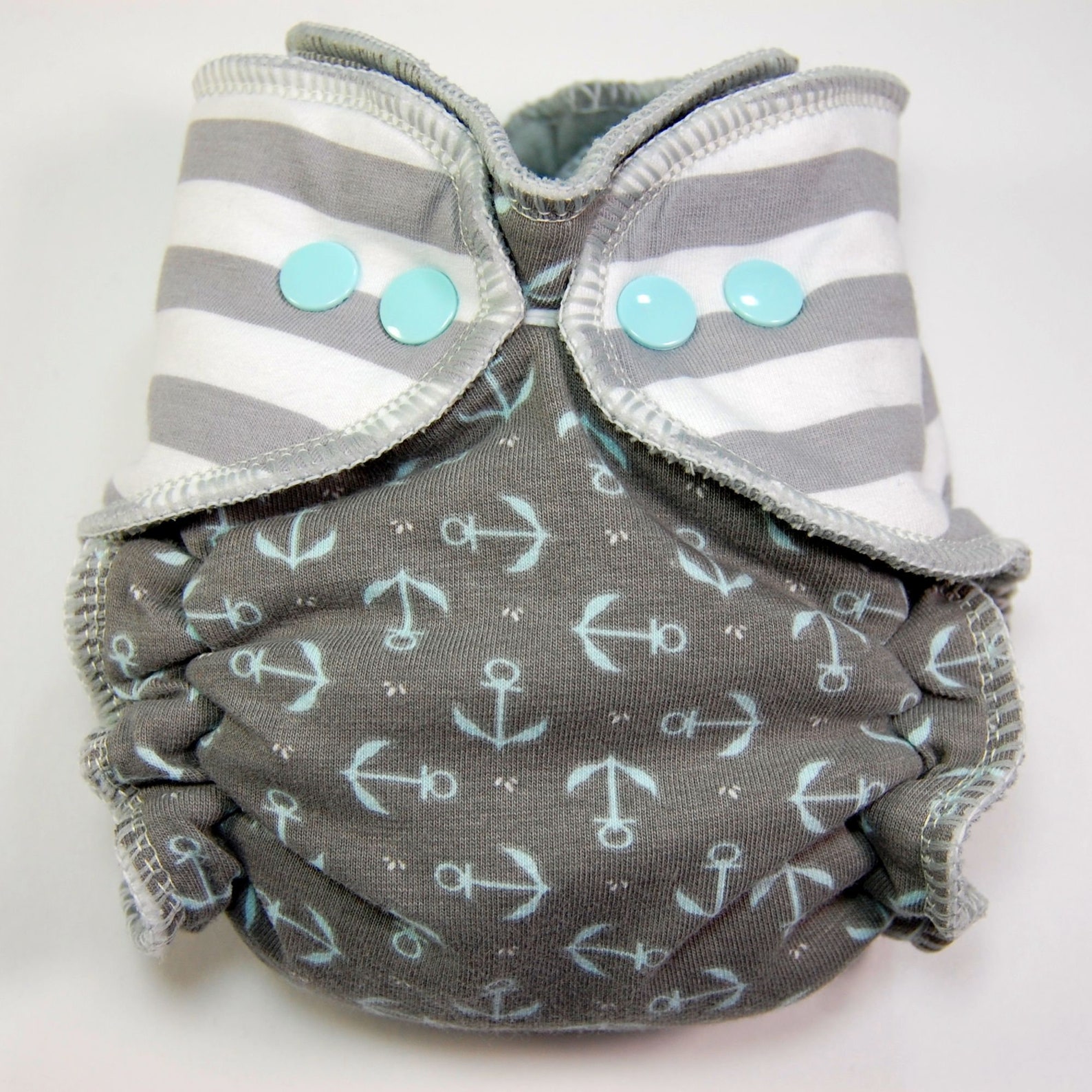 Custom Cloth Diaper or Cover Combo Print Grey and White Etsy