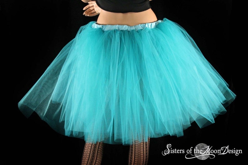 Teal Romance Dance Tutu Skirt Extra Poofy Knee Length Adult Etsy 8436