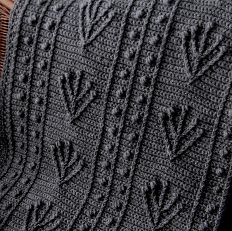 Crochet Afghan Heather Seal Grey Sofa Throw Blanket Neutral | Etsy
