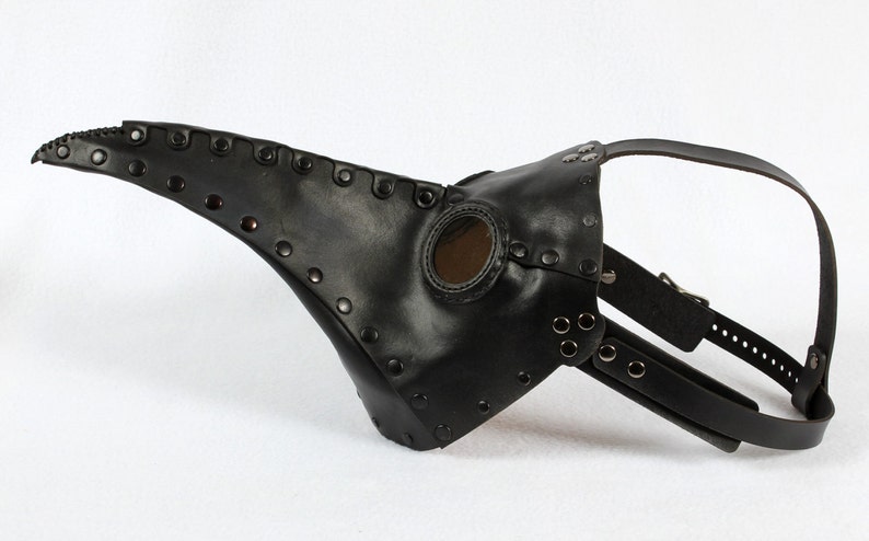 Schnabel Plague Dr Mask in Leather Black | Etsy