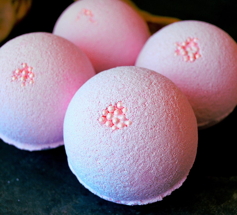 Rose Pink Bath Bomb. Natural Bath Bombs for Mother's Day. | Etsy