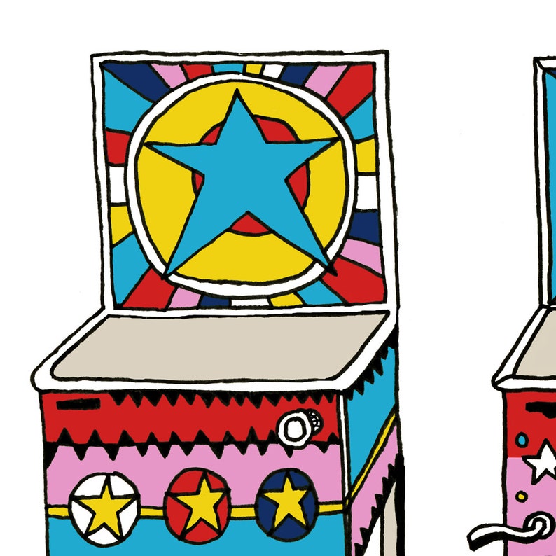 Pinball art print | Etsy
