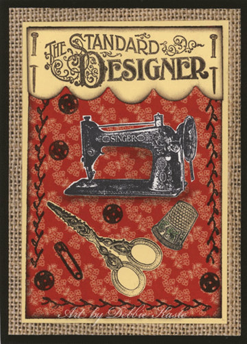 Sewing Notions Rubber Stamp Collection Etsy