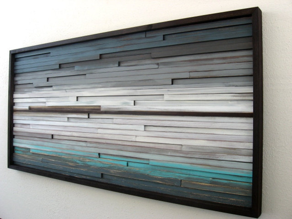 Wood Wall Art Landscape Wall Art Distressed Wood Sculpture Etsy