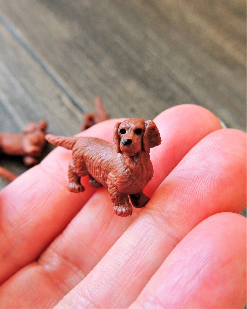 MICRO MINIATURE Animal Figurine Dachshund Mini Dog Animals Etsy