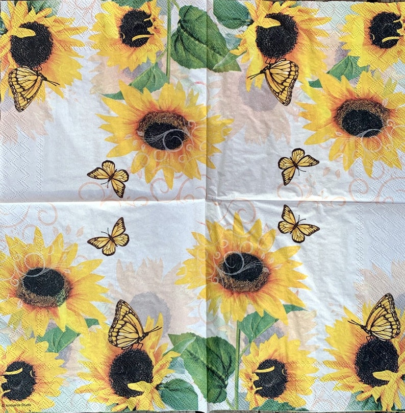 for Decoupage 13 inches 2 Single Paper Napkins 33 cm Decoupage Napkins Decor #771 Paper-Craft and Collage