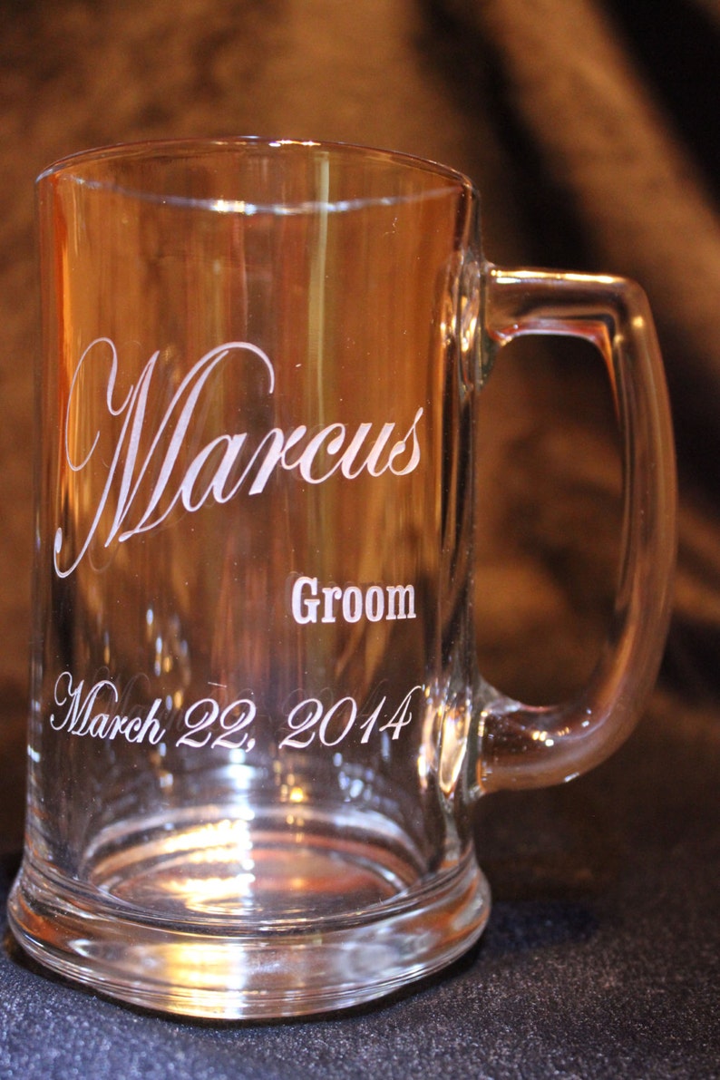 Personalized Glass Mug. Weddings Birthdays Gifts etc. Etsy