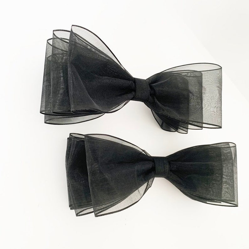 Big Bow Shoe Clips Black Shoe Clips Wedding Accessories Etsy