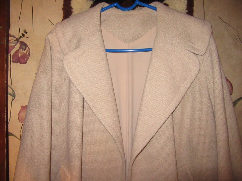 1950/'s Wool Swing Coat  round shawl collar  PIONEER COAT CO