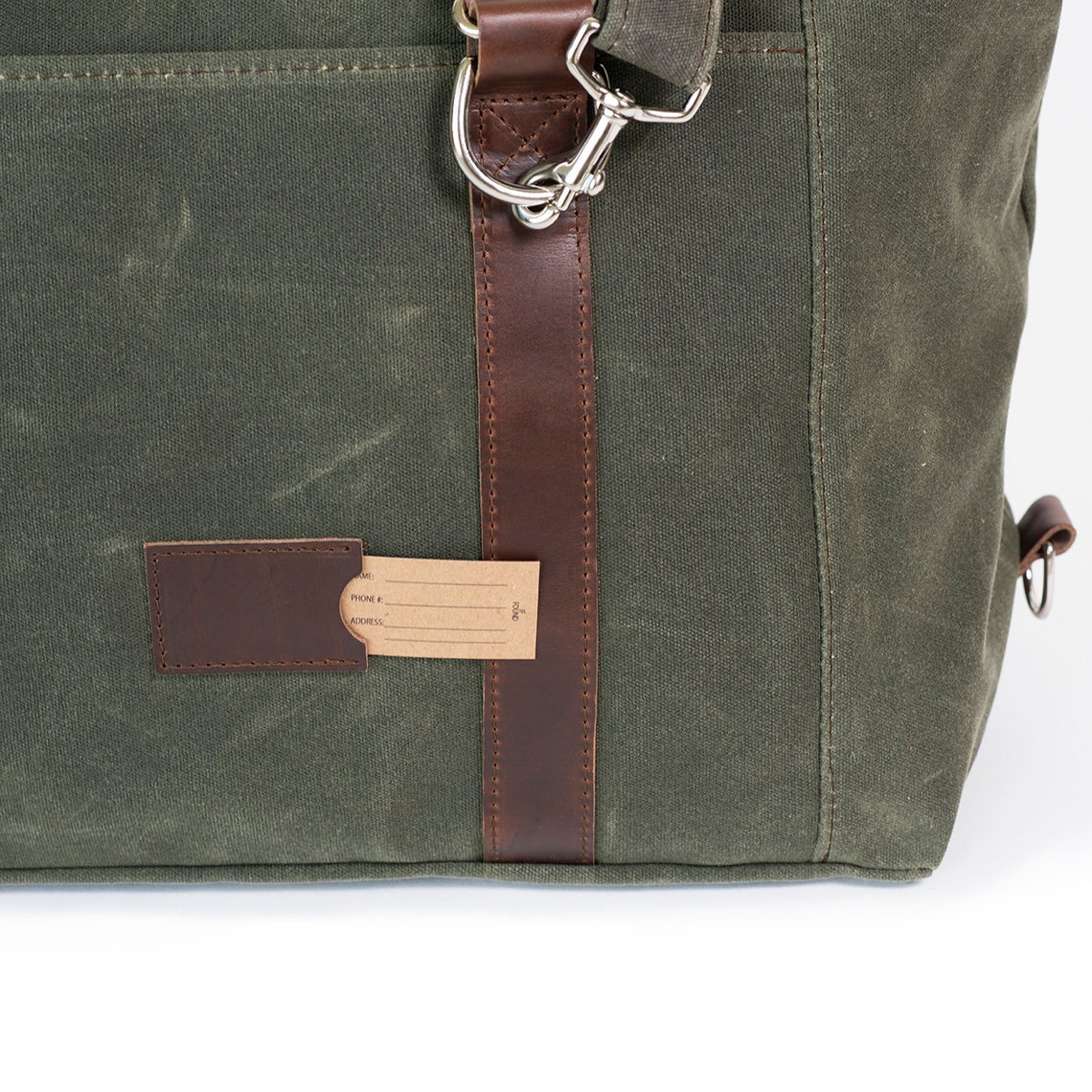 mens waxed canvas duffle bag