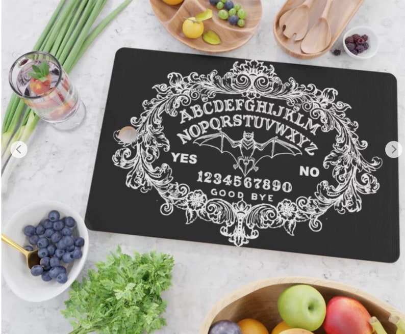 Bat Ouija cutting board Etsy