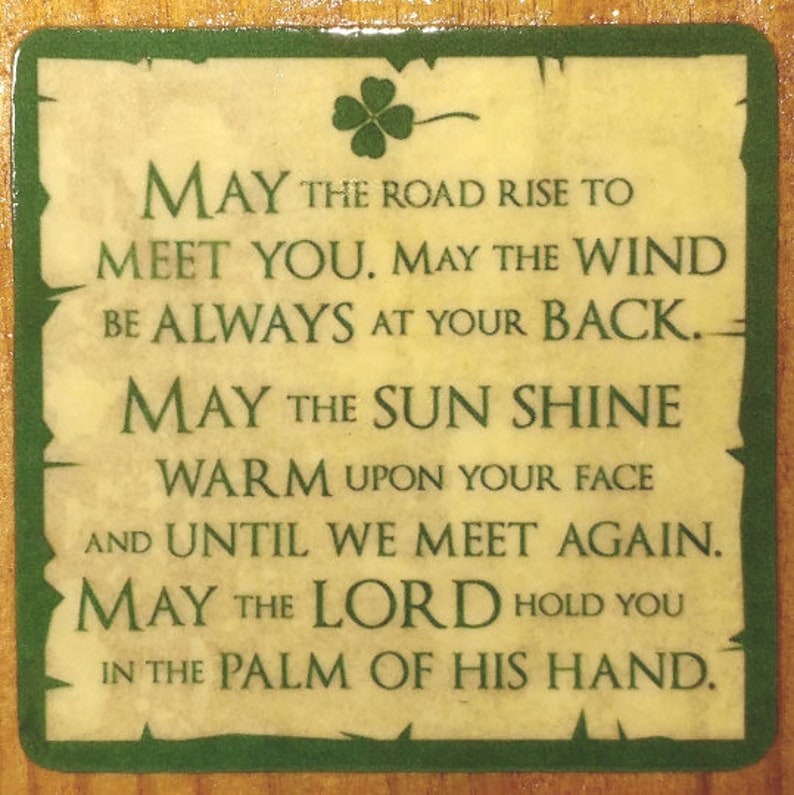 Irish Blessing Wood Plaque Wedding Toast Prayer Verse Art
