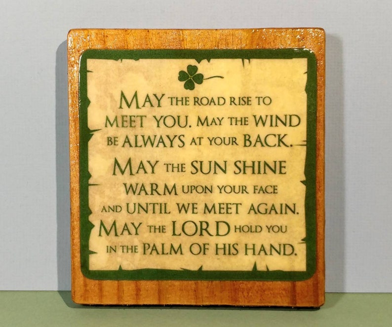 Irish Blessing Wood Plaque Wedding Toast Prayer Verse Art