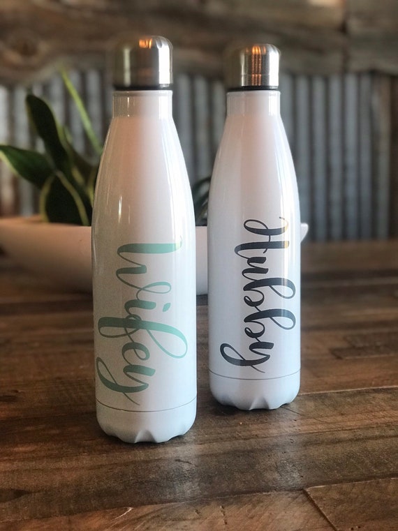 Wedding Couple Water Bottles Personalized Water Bottle Etsy